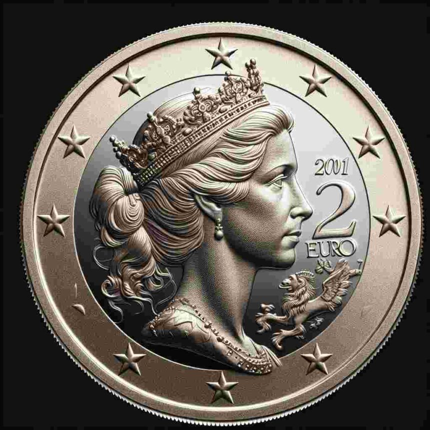 2 Euro Münze Beatrix Königin Der Niederlande 2001 Wert