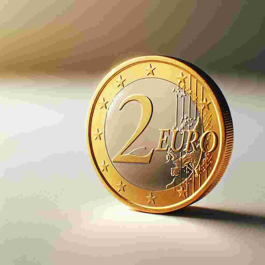 Goldene 2 Euro Münze