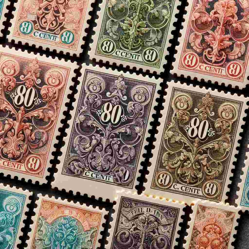 10 Briefmarken 80 Cent