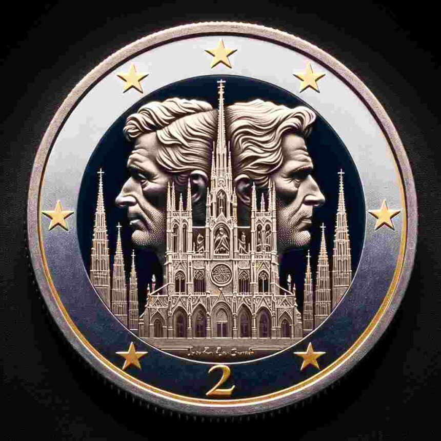 Belgische 2 Euro Münze Fehlprägung