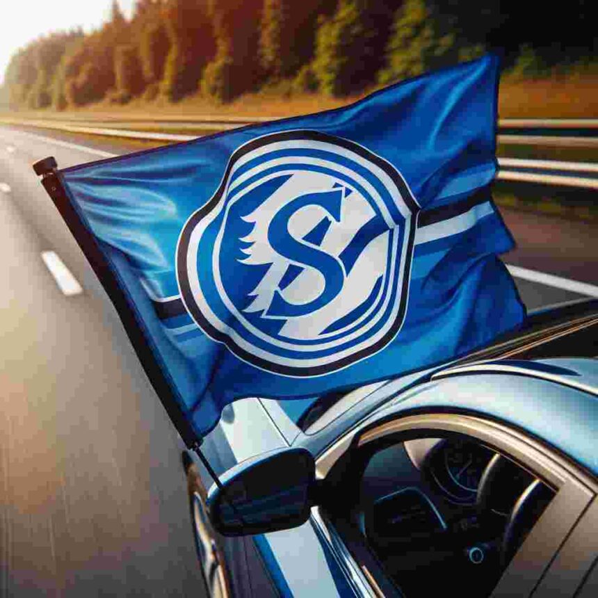 Autofahne Schalke