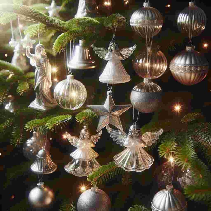 Christbaumschmuck Glas Silber