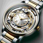 Damen Uhr Gold Silber