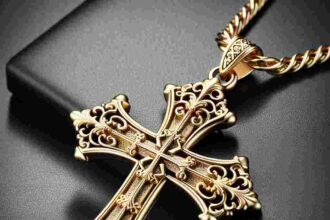 Echt Gold Kreuz Kette