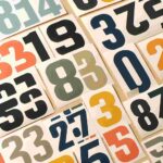 Etiketten Zahlen Selbstklebend