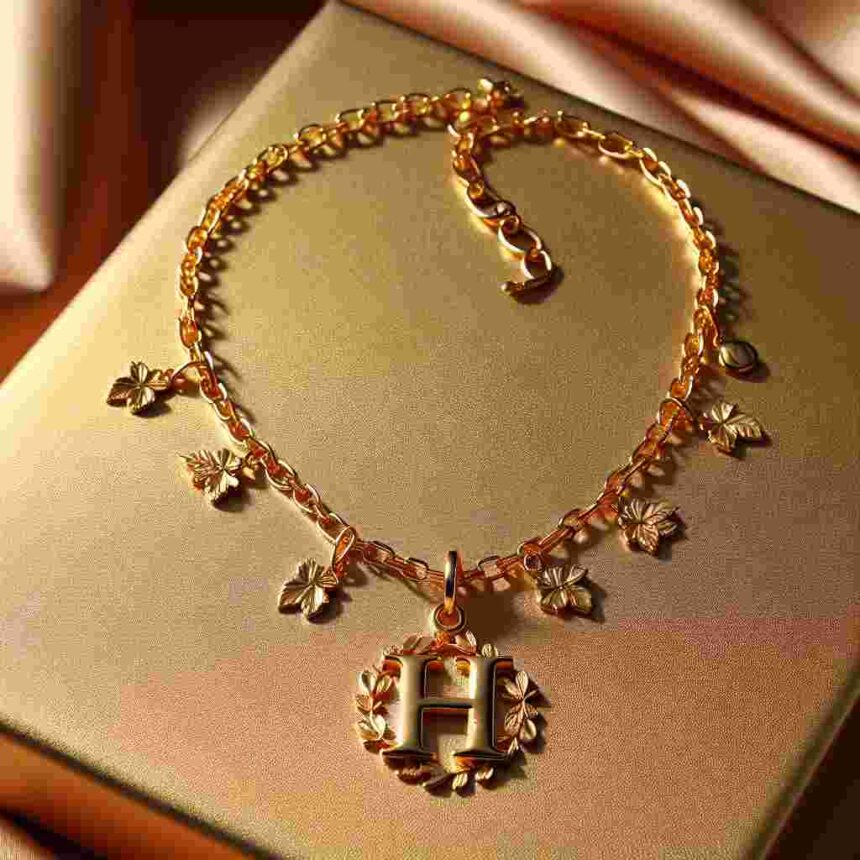 Goldene Kette Mit Buchstaben Anhänger