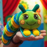 Handpuppe Raupe