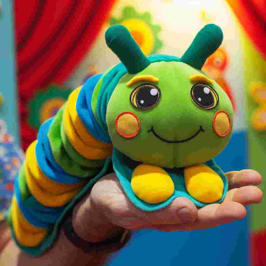 Handpuppe Raupe