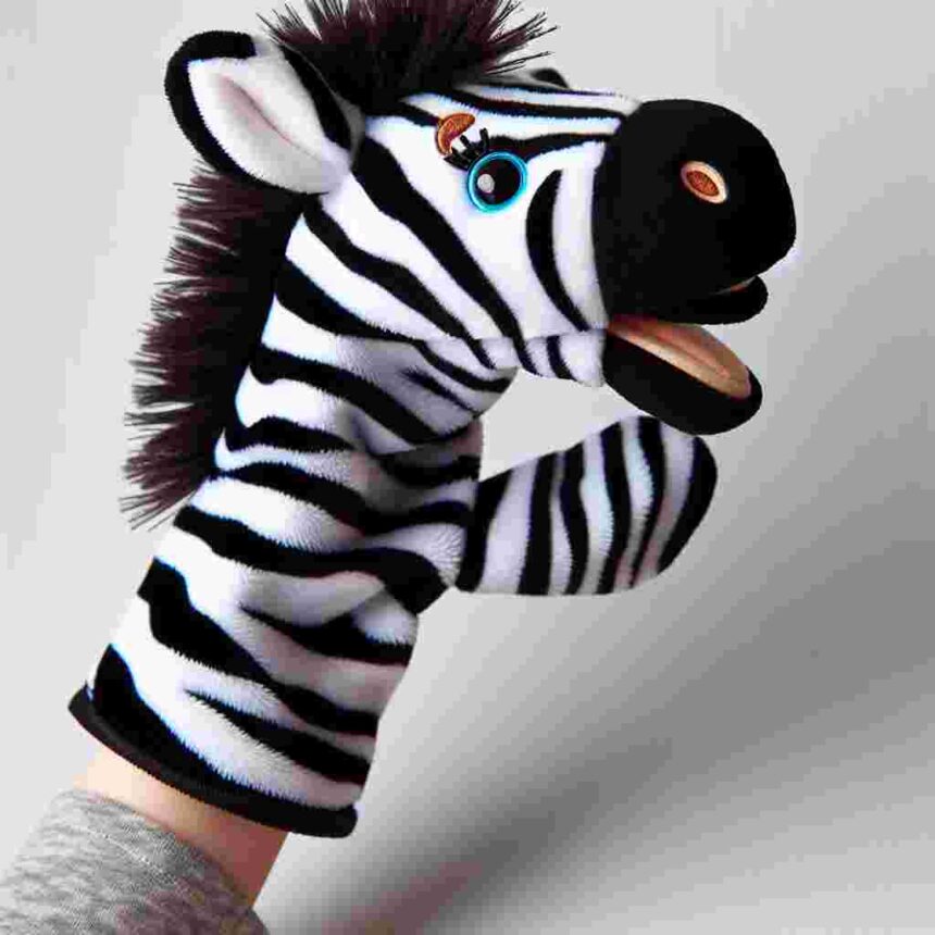Handpuppe Zebra