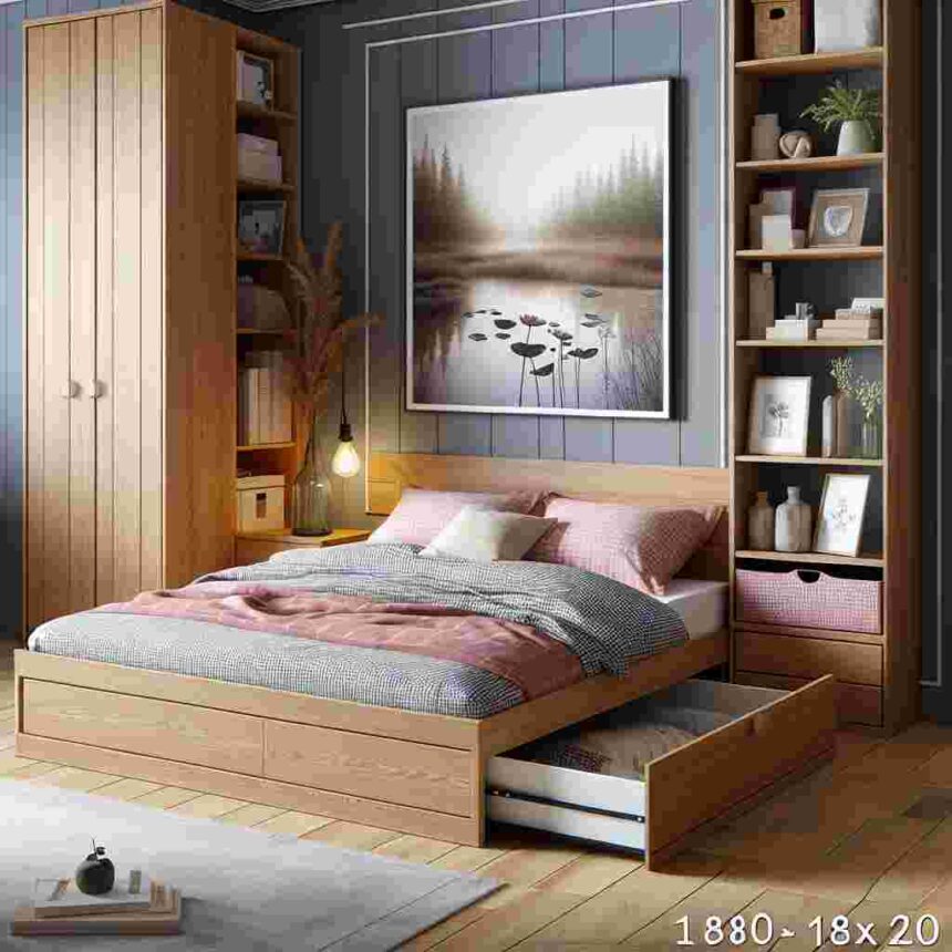 Holzbett 180X200 Mit Bettkasten