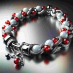 Kette Rot Weiß Metall