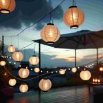 Lampion Lichterkette Außen Strom