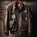 Leder Bomberjacke Vintage