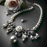 Modschmuck Perlenkette Weiß