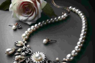 Modschmuck Perlenkette Weiß