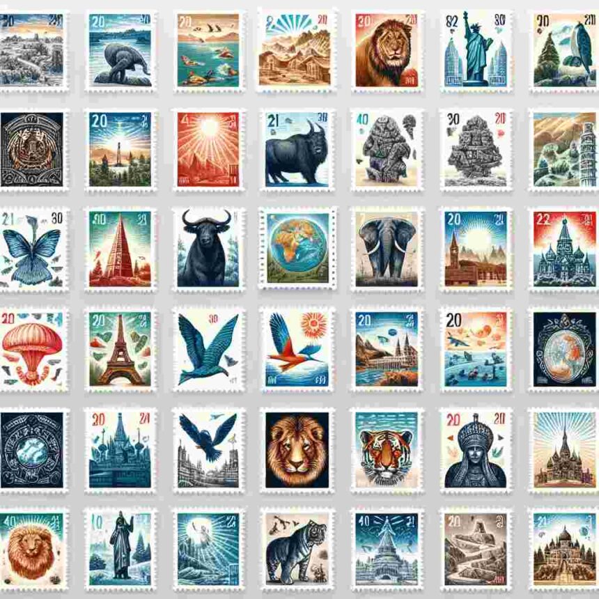 Post Briefmarken Selbstklebend