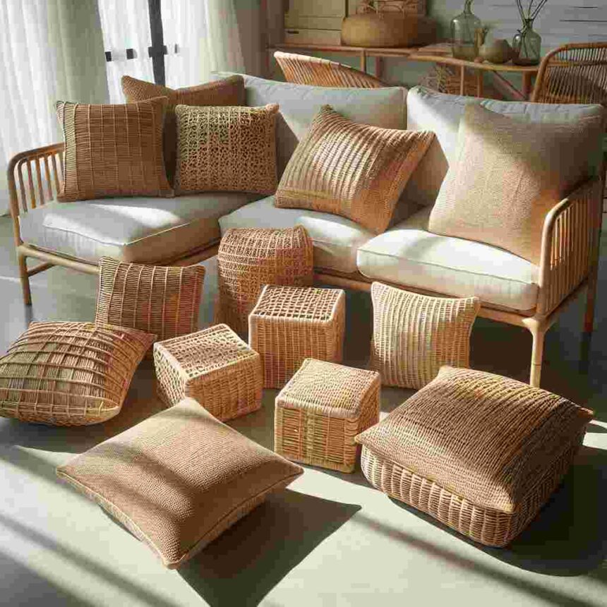 Rattan Auflagen Set