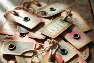 Schmucketiketten Mit Faden