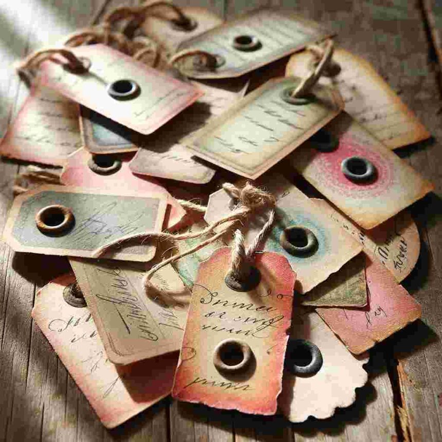 Schmucketiketten Mit Faden