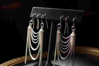 Set Kette Ohrringe Silber