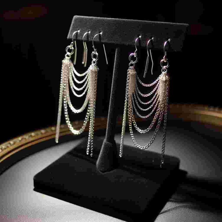 Set Kette Ohrringe Silber