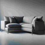 Sofa L Form Grau