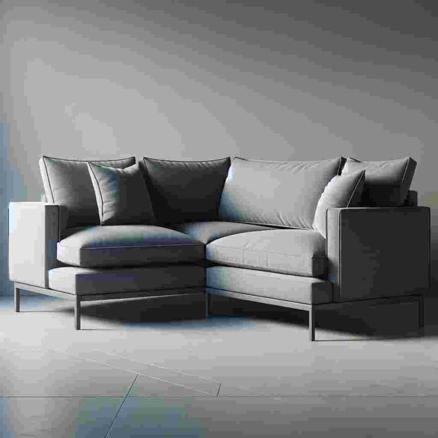 Sofa L Form Grau
