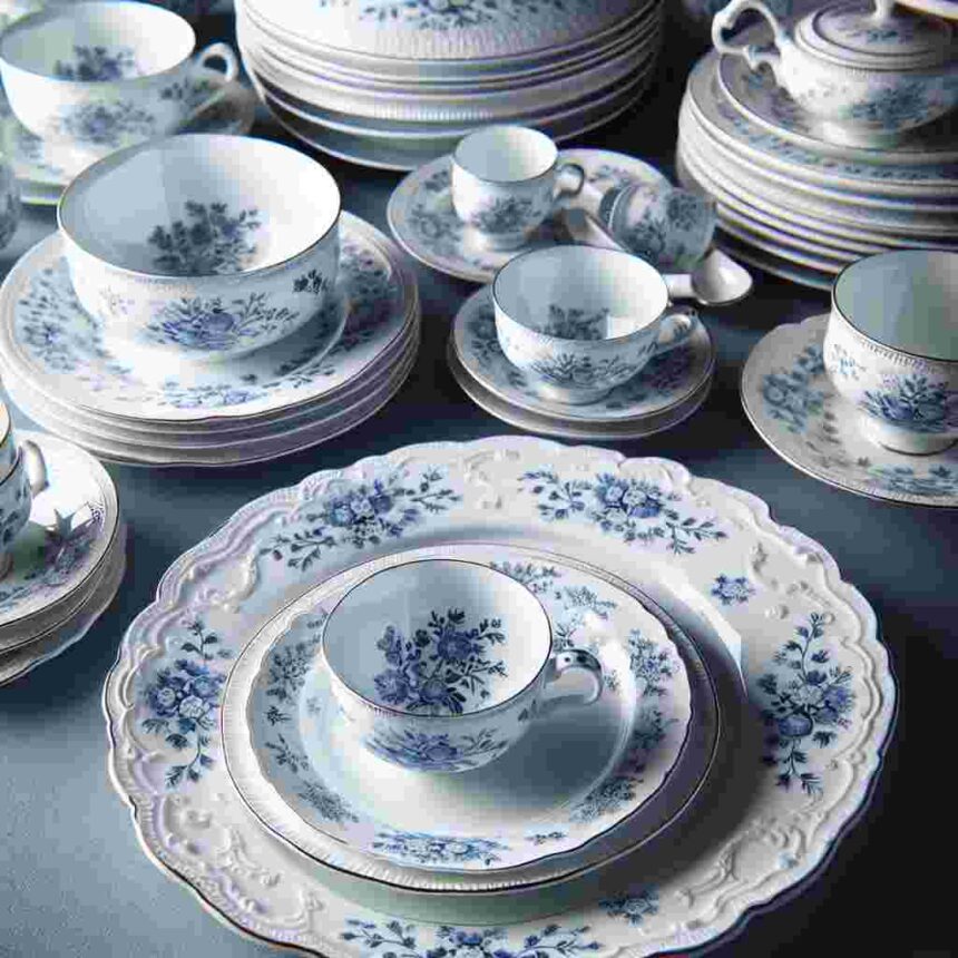 Teller Set Porzellan