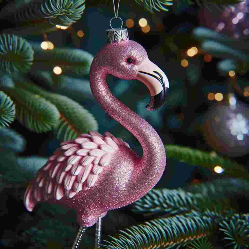 Weihnachtsbaumschmuck Flamingo